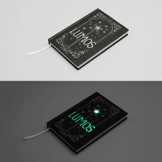 CADERNO PREMIUM A5 COM LUZ HARRY POTTER LUMOS MAXIMA