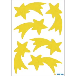 AUTOCOLANTES MAGIC ESTRELAS DE NATAL FELTRO AMARELO