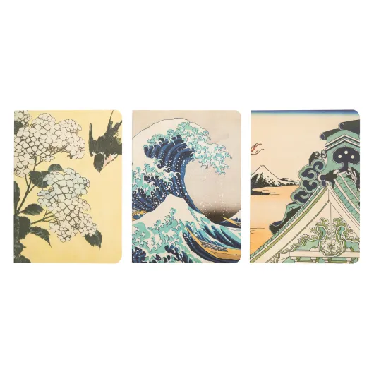 PACK 3 CADERNOS A6 A GRANDE ONDA DE KANAGAWA HOKUSAI