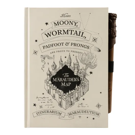 CADERNO PREMIUM 05 TINTA OPTICO VARIAVEL  HARRY POTTER MAPA DE MERODEADOR