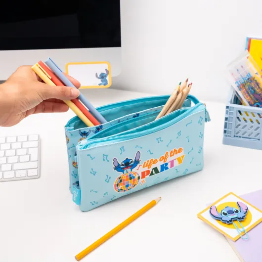 ESTOJO TRIPLO DISNEY STITCH WAVES