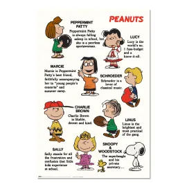 POSTER SNOOPY PERSONAJES