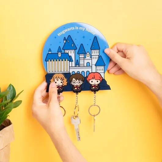 PORTA-CHAVES DE PAREDE COM PORTA CHAVES HARRY POTTER