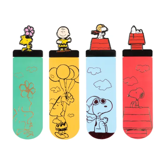 CONJUNTO DE 4 MARCAPAGINAS SNOOPY