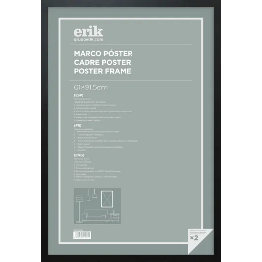 MARCO POSTER 61X91,5 CM MDF NEGRO