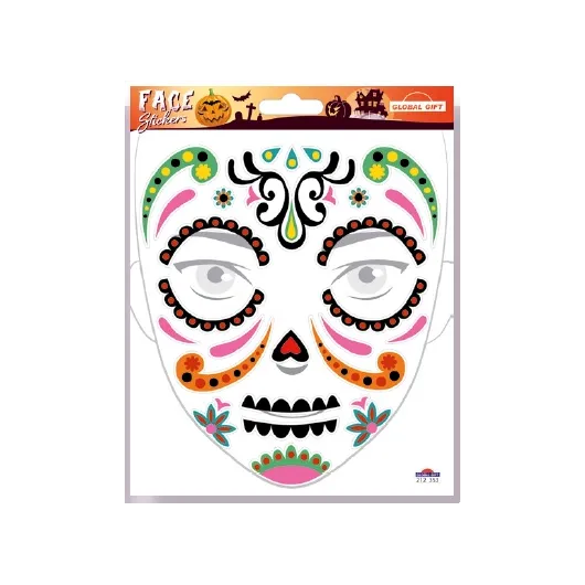 MASCARA DE AUTOCOLANTES HALLOWEEN DIA DOS MORTOS