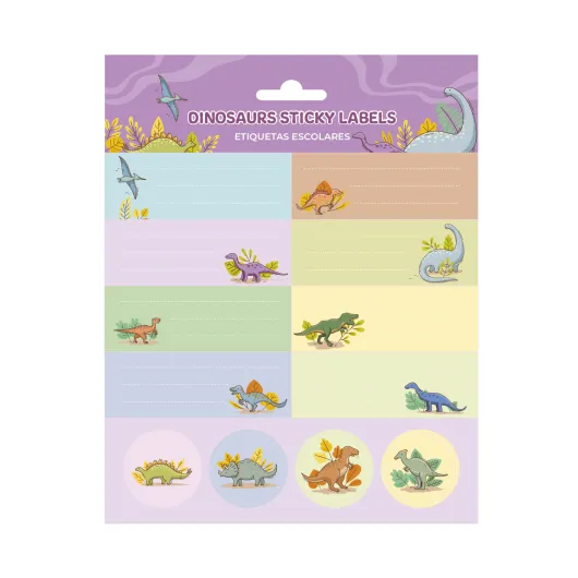 ETIQUETAS ADESIVAS DINOSSAUROS