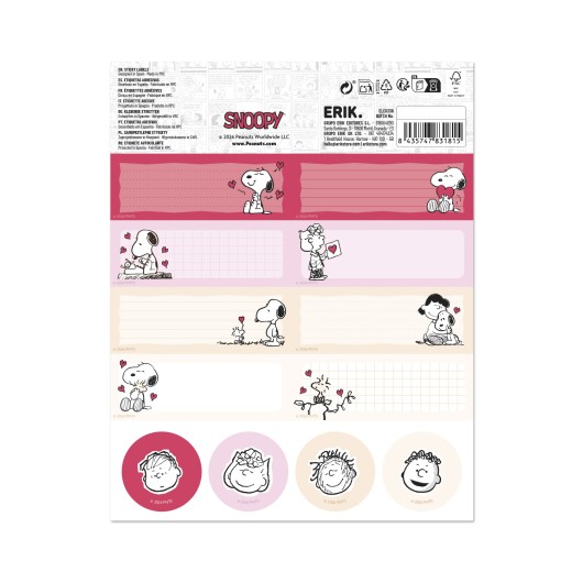ETIQUETAS ADESIVAS SNOOPY LOVE SEASON