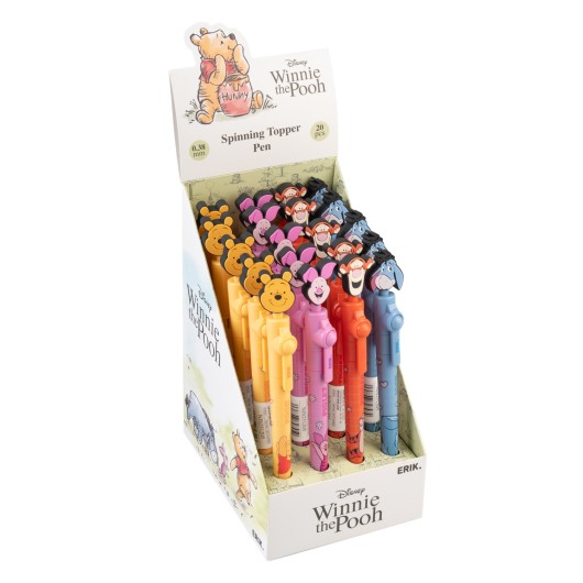 SET 20 ESFEROGRAFICAS TOPPER GIRATORIO DISNEY WINNIE THE POOH 100 ANIVERSARIO
