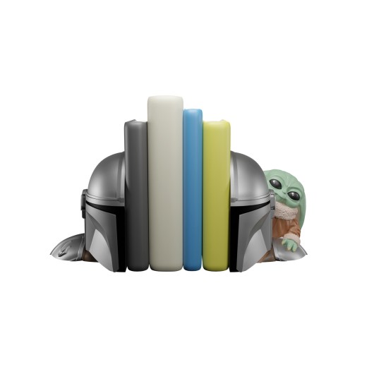 SUPORTE DE LIVROS STAR WARS THE MANDALORIAN AND GROGU