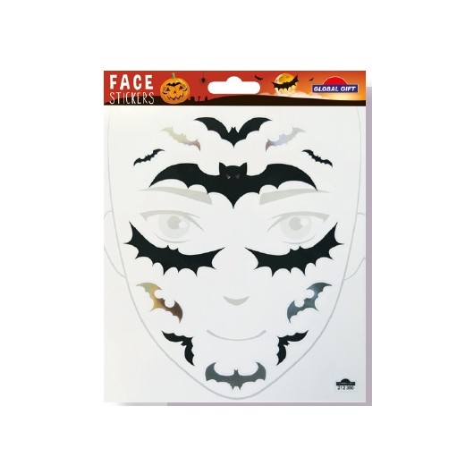 MASCARA DE AUTOCOLANTES HALLOWEEN MORCEGOS