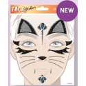 MASCARA DE AUTOCOLANTES HALLOWEEN GATO