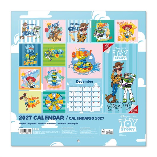 CALENDARIO 2027 30X30 DISNEY PIXAR TOY STORY