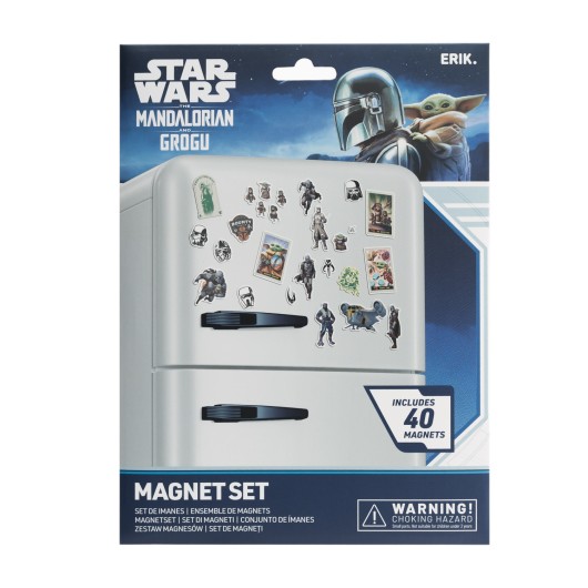 CONJUNTO DE IMANES TROQUELADOS STAR WARS O MANDALORIANO E GROGU