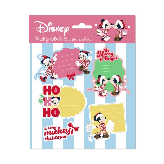 ETIQUETAS ADESIVAS NATAL PREMIUM DISNEY MICKEY Y MINNIE