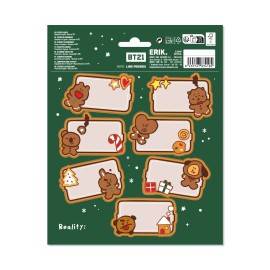 ETIQUETAS ADESIVAS NATAL PREMIUM BT21 2