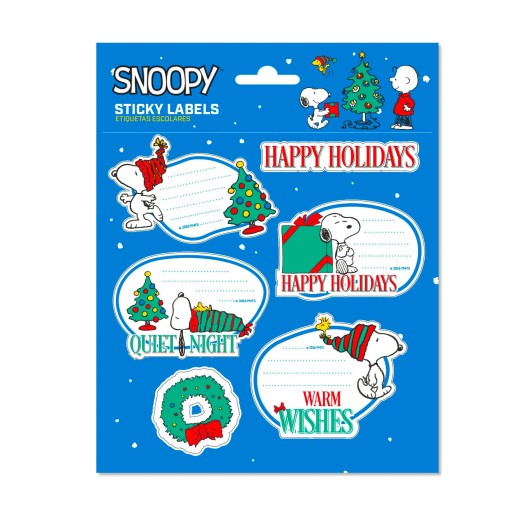 ETIQUETAS ADESIVAS NATAL PREMIUM SNOOPY