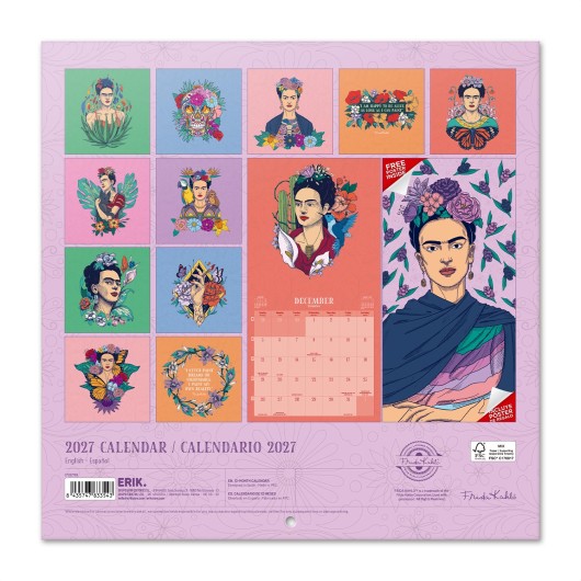 CALENDAR 2027 30X30 FRIDA KAHLO US