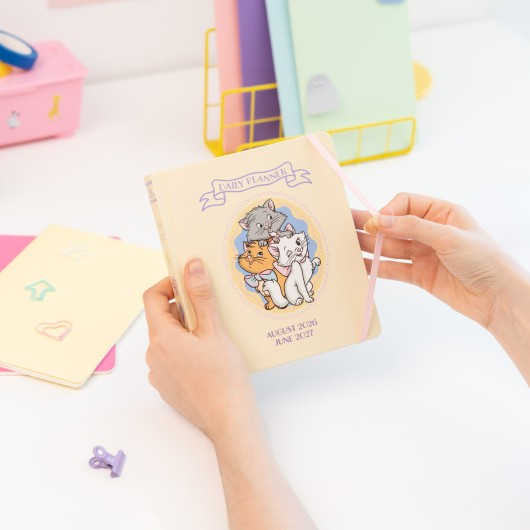 AGENDA ESCOLAR 2026/2027 DIA PÁGINA M COM LOMBADA 11 MESES DISNEY OS ARISTOGATOS