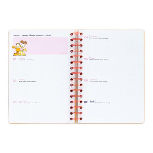 AGENDA ESCOLAR 2026/2027 SEMANAL A5 12 MESES GARFIELD
