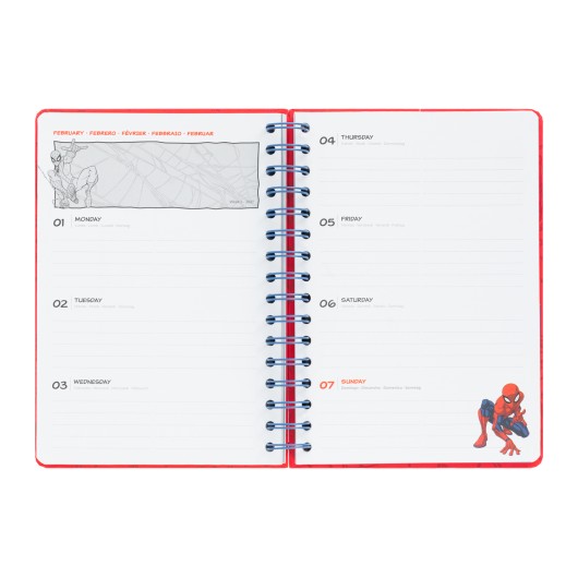 AGENDA ESCOLAR 2026/2027 SEMANAL A5 12 MESES MARVEL SPIDERMAN