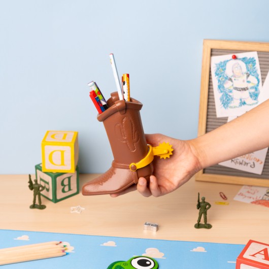 PORTA-LÁPIS COM CONJUNTO DE ESCRITADISNEY PIXAR TOY STORY BOTA WOODY
