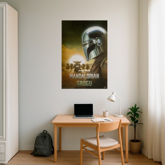 POSTER STAR WARS THE MANDALORIAN AND GROGU DIN DJARIN