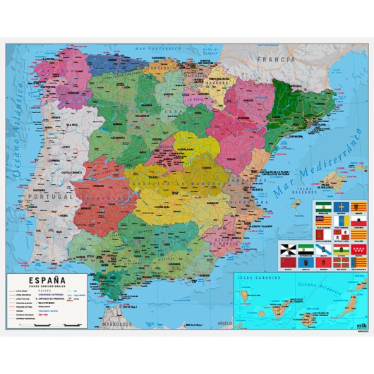 MINI POSTER MAPA DE ESPANHA