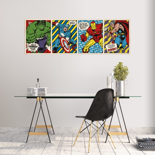 POSTER PORTA MARVEL COMICS TRIPTICO