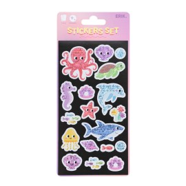 AUTOCOLANTES 2D HOLOGRAFICAS ANIMAIS MARINHOS