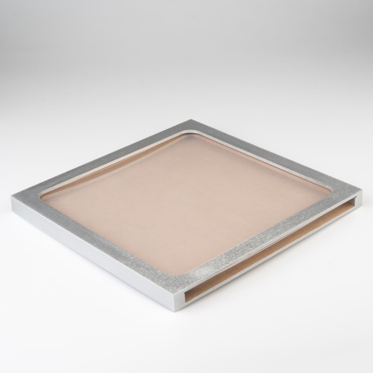 MARCO VINILO PREMIUM 32X32 CM MDF PRATA
