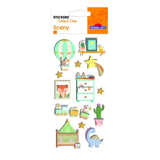 AUTOCOLANTES SCENY SCRAP & DECO INFANTIL RELEVO