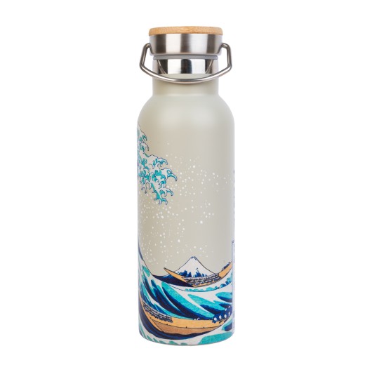 GARRADA METÁLICA COM PEGA A GRANDE ONDA DE KANAGAWA HOKUSAI
