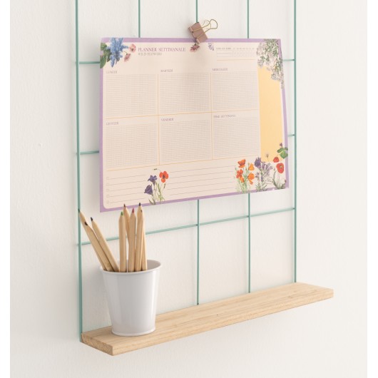 BLOCO PLANIFICADOR SEMANAL A4 BOTANICAL WILD FLOWERS ITALIANO KOKONOTE