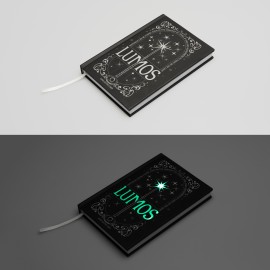 CADERNO PREMIUM A5 COM LUZ HARRY POTTER LUMOS MAXIMA