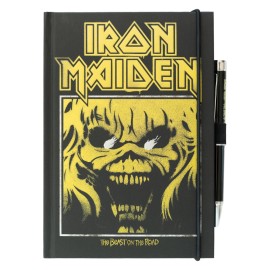 CADERNO PREMIUM A5 COM ESFEROGRÉFICA PROJECTORA IRON MAIDEN