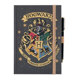 CADERNO PREMIUM A5 COM ESFEROGRÁFICA HARRY POTTER HOGWARTS