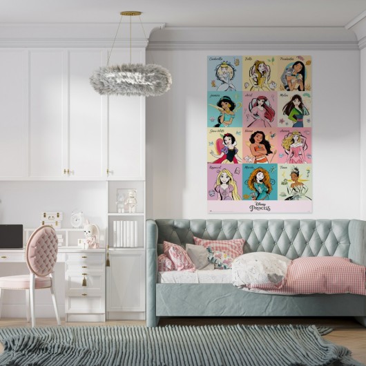 POSTER DISNEY PRINCESS BRUSH STROKES