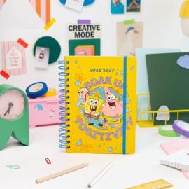 AGENDA ESCOLAR 2026/2027 SEMANAL A5 12 MESES BOB ESPONJA 2