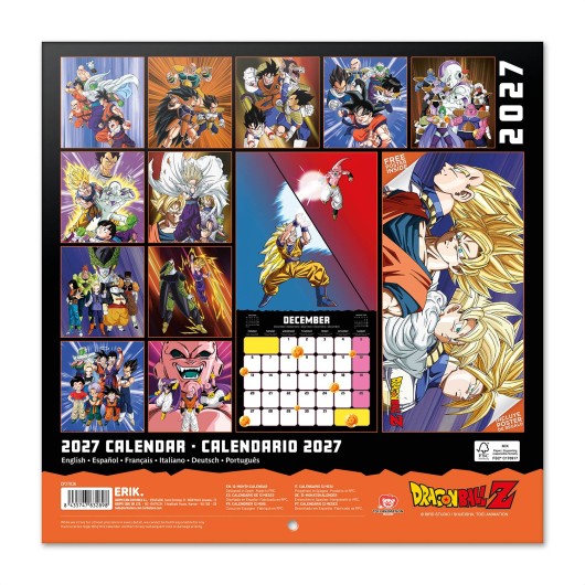 CALENDARIO 2027 30X30 DRAGON BALL