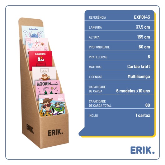 EXPOSITOR 1/4 PALET 6  PRATELEIRAS  KRAFT (SEM ITENS)