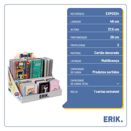 EXPOSITOR SOBREMESA KRAFT 430 X 340 X 300 DECORADO BTS (SIN MERCANCIA)