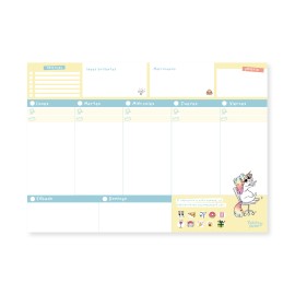 BLOCO PLANIFICADOR SEMANAL A4 PEDRITA PARKER UNICORNIO